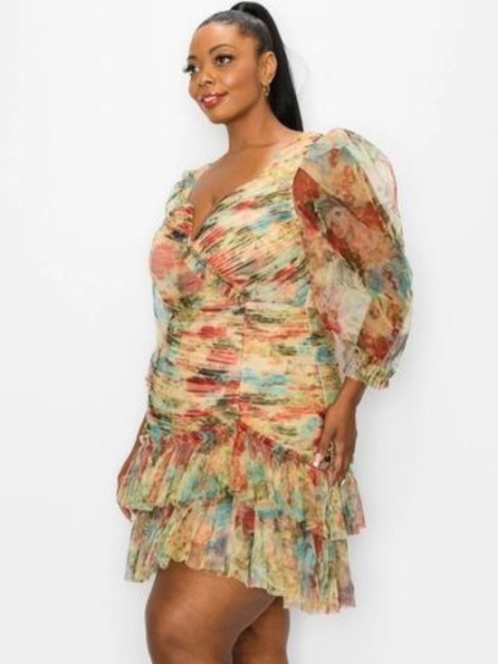 Multicolor short dress - Picture 5 of 6